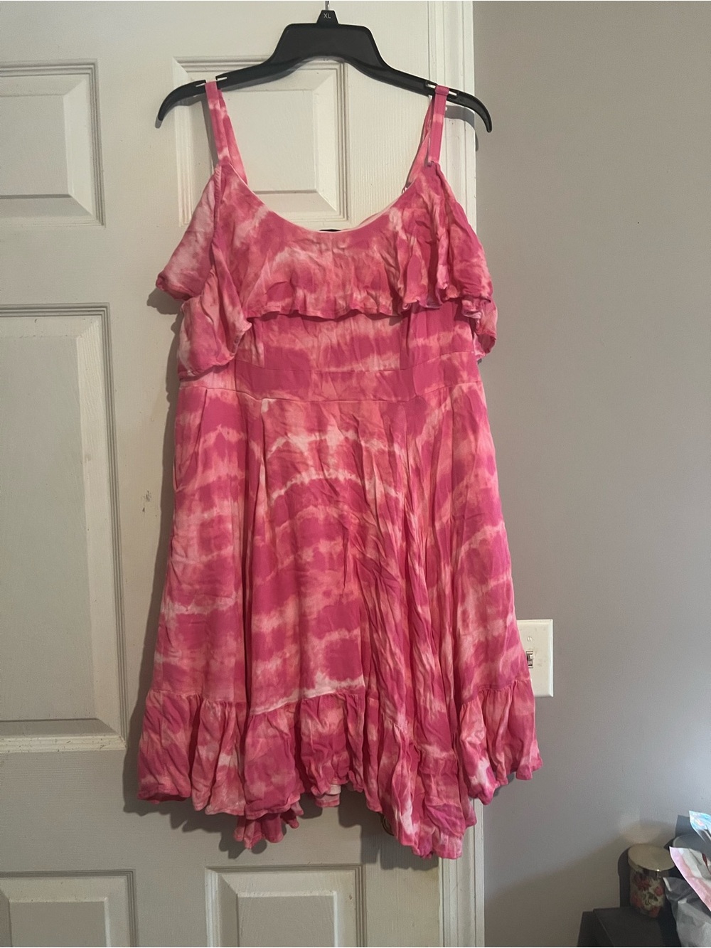Torrid Pink Tie-Dye Ruffle Sundress